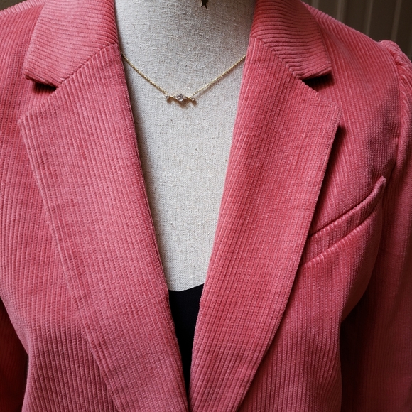 Hinge One Button Corduroy Blazer - Picture 2 of 7